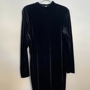 H&M Black Velvet Dress